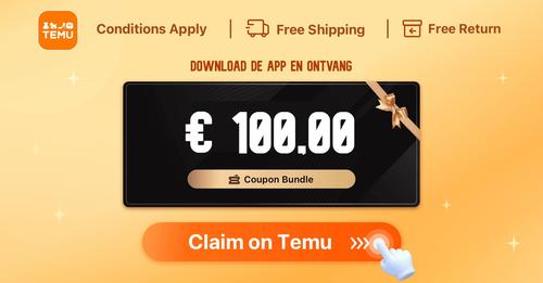 100 euro gratis bij Temu